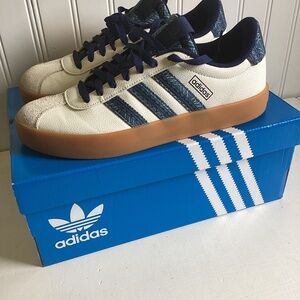 Adidas VL court 3.0 Women's Size 8 colour off white night indigo gum